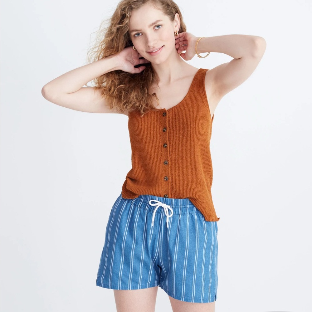 Madewell Drawstring Pull-On Shorts in Katia Stripe S